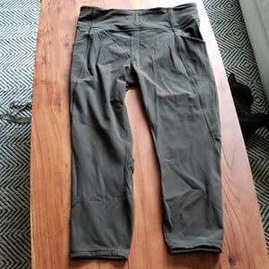 Lululemon Olive Speed Up Crop Running Tights
